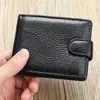 Carteira Masculina Curta de Couro Genuíno Porta-Cartões Porta-Moedas Carteira Masculina de Couro Rfid Transfronteiriça