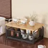 Prateleira de Armazenamento para Mesa de Escritório Suporte para Copo de Água de Cafeteira Armário de Mesa de Jantar Lanches Gaveta tipo Prateleira de Armazenamento para Escritório