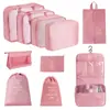 Bolsa de almacenamiento para viajes transfronterizos, set de neceser, bolsa de almacenamiento organizadora de ropa para equipaje de siete piezas, bolsa de almacenamiento de viaje