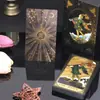 Cartas de tarot Waite douradas autênticas e populares, conjunto completo de cartas de tarot em PET, cartas de tarot impressas em cores, cartas de jogos de tabuleiro