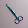 Tijeras de Belleza de Cabeza Redonda, Tijeras para Recortar Cejas, Tijeras para Vello Nasal, Tijeras para Párpados, Tijeras de Maquillaje