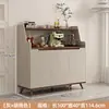 Armário de Chá de Madeira Maciça Aparador de Luxo Leve Armário Simples de Preparo Armário Lateral Integrado de Parede Armazenamento de Sala de Estar Armário Lateral Armário de Café