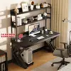 Mesa de Computador Mesa de Estudo Mesa de Escritório Conjunto Completo com Mesa e Cadeira Painel Perfurado Mesa Gamer Estante de Chão