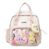 Mochila de Capa de Dolor Transparente de Doble Propósito para Niñas para Viajar, Bolso de Hombro Pequeño Ligero para Estudiantes de Primaria, Bolsa Linda para Bebé, Bolso Pequeño de Dolor