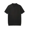 Ropa de Hombre Jiezhan Estilo Old Money Polo de Punto Manga Corta 26 Verano Nuevo Retro Americano Textura Ligera Cuello Camiseta