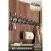 Perchero de Ropa Montado en la Pared Detrás de la Puerta, Adhesivo Fuerte, Resistente, Sin Taladro, Fila de Ganchos para Ropa de Baño