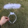 Direto da fábrica anel de anjo de lã prateada guirlanda de anjo fivela de cabeça joias artesanais suprimentos para festivais variedade de cores