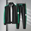 Novo cardigã de outono e inverno de 2022, principal lançamento, conjunto esportivo casual masculino, suéter de gola redonda de duas peças, conjunto de duas peças para jovens