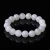 Pulsera de Perlas Blancas Naturales y Cuentas de Luz de Luna Piedra Preciosa de Cristal Ojo de Gato de Sri Lanka Pulsera de Cuentas Redondas Accesorios de Cuentas Sueltas para DIY