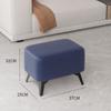 Taburete para Uso Doméstico, Taburete Cuadrado de Lujo Ligero, Taburete Bajo, Taburete Simple de Cuero, Reposapiés para Cambiar Zapatos, Entrada, Sala de Estar, Sofá, Mesa de Centro, Banco Creativo