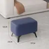 Taburete para Uso Doméstico, Taburete Cuadrado de Lujo Ligero, Taburete Bajo, Taburete Simple de Cuero, Sofá para Cambiar Zapatos, Mesa de Café, Banco, Reposapiés Creativo, Entrada, Sala de Estar