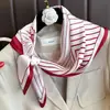 Pañuelo de seda pequeño con estampado de verano y otoño para mujer, pequeño, largo, de alta gama, estilo francés, cuadrado, para atar y atar.