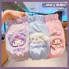 Mangas Antirsujeira Infantis Kuromi Melody Mangas Bordadas de Desenho Animado para Bebês e Crianças Pequenas