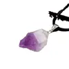 Colgante de Amatista, Colgante de Cristal en Bruto, Cadena para Clavícula de Piedra Energética, Piedra Preciosa, Estilo Artístico