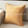 Cojín de felpa de alta gama, cojín para sofá de sala de estar, almohadilla de respaldo de color liso estilo nórdico, cojín de terciopelo lujoso