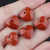 Colgante Corazón Facetado de Ágata de Cristal y Jade de 13 mm Material para Joyería DIY de Collares, Pulseras, Pendientes Accesorios Venta al por Mayor