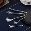 Set de Cubiertos de Acero Inoxidable para Aviación Cuchillo, Tenedor y Cuchara 430 Portátil Vajilla Estilo Picnic Camping Cuchillo, Tenedor y Cuchara 410 Lanzados a Máquina Vajilla