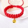 Nuevo gatito cachorro de comercio exterior cuerda roja seguro para mascotas collar de bloqueo rico gato ajustable collar de joyería de oro de imitación