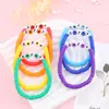 Moda Europeia e Americana Estilo Boêmio Conjunto de Pulseiras Cor Arco-Íris Letras em Inglês Argila Macia Pulseira Elástica Joia