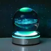 Luz Nocturna de Bola de Cristal Cielo Estrellado 3D Transfronteriza con Base Táctil Luminosa, Adorno de Escritorio Creativo, Luz Ambiental, Regalo de Cumpleaños