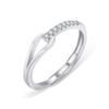 Anillo hueco de plata 925 con diamante, diseño de nicho que no se desvanece, fila de viento frío, anillo abierto de diamante, joyería transfronteriza