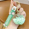 Chaveiro Copo de Chá com Leite Iceberg Colorido Transfronteiriço Pingente de Bolsa para Casal Anel de Chaveiro Exquisito com Areia Movediça Líquida