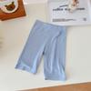 Pantalones Cortos de Cinco Puntos Suaves y Cerosos para Niñas Verano Delgados de Caramelo Leggings de Yoga Pantalones Cortos de Color Sólido de Modal Antideslumbrantes para Niños