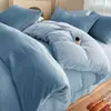 2026 Nuevo Juego de Ropa de Cama de Lana de Leche de Cuatro Piezas Invierno Espesado Coral Franela Ropa de Cama Funda de Edredón Sábana Juego de Tres Piezas