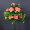Fruta Simulada Pequena Laranja Kinkan Maçã 12 Cabeças Espuma Fruta Cabo Flor Decoração de Casa Display Fruta Falsa Simulada Atacado