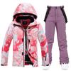 Traje de esquí de nuevo estilo para mujer, de invierno, para exteriores, resistente al viento, resistente a las salpicaduras de agua, cálido, grueso, para snowboard, pantalones de esquí de doble tabla.
