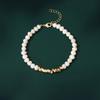 Pulsera de cuentas de lujo ligero versátil para niñas, nicho, textura de alta calidad, perla cuadrada, plata rota, joyería de mano versátil para parejas