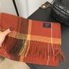 Bufanda clásica británica australiana de cachemira a cuadros, ligera y de lujo, unisex, cálida para otoño e invierno.