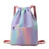 Mochila con Cordón Estampada para Mujer, Bolsa de Almacenamiento Plegable, Bolsa Deportiva para Gimnasio, Bolsillo con Cordón, Mochila de Viaje, Transpirable