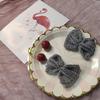 Accesorios de Lana Retro Color Caramelo Tejido de Lana Mariposa Tocado Hecho a Mano Pasador Pin Lateral Lazo de Lana Gruesa