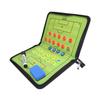Zíper duplo mesa de areia coach placa tática placa tática futebol cinto magnético dobrável zíper couro PU