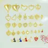Ventas Directas de Fábrica, Venta al por Mayor de Artículos en Stock, Chapado en Oro Real Microincrustado de Cobre 18K, Colgante en Forma de Corazón Chapado en Oro