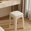 Banqueta de Maquiagem Estilo Creme Quarto de Menina Cadeira para Cômoda Moderna Simples Casa Plástico Espessado Empilhável