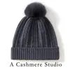 Nuevo Gorro de Cachemira Otoño/Invierno 2025 para Mujer, Gorro de Punto Simple y Versátil con Bola de Pelo de Zorro, Gorro Cálido y Engrosado para Clima Frío
