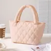Nova bolsa de mão com padrão de diamante para estudantes levarem o almoço, bolsa de lancheira portátil para trabalho e deslocamento, bolsa de almoço para atividades ao ar livre