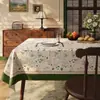 Toalha de mesa retrô americana, lavável, à prova d'água, resistente a óleo, toque de luxo e alta qualidade, nova toalha de mesa para mesa de centro em tecido 2025