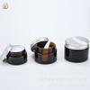 En stock cubierta de aluminio máscara stick botella 30g redonda vidrio transparente crema cosmética botella de sub-empaque personalizable dorado