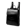 Mochila feminina de couro genuíno, bolsa grande de couro bovino, estilo britânico vintage versátil transversal bolsa de mão casual em couro encerado a óleo