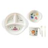 Juego de Vajilla Infantil Transfronteriza con Diseños Lindos para Uso en Casa, Incluye Platos Divididos, Tazones, Vasos, Tenedores y Cucharas para Bebés