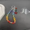 Cadena para Teléfono Móvil con Colgante de Flor con Perlas de Gota de Agua Dopamina de Verano, Llavero con Diseño Hecho a Mano DIY, Decoración para Muñeca