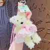 Llavero Colgante de Muñeca Conejo Twister de Peluche de Dibujos Animados Lindo para Pareja Llavero de Mochila Escolar Colgante Pequeño Regalo
