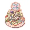 Pegatinas de Paisaje a Pequeña Escala Transfronterizas Dibujos Animados Lindas Casa Miniatura 3D Escena Collage Pegatinas Decorativas para Niños