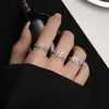 Anillo de Plata de Ley 925 100 Apellidos Familiares Apellido Familiar Anillo para Mujer Nuevo Amor Diseño de Nicho Sentido Anillo de Dedo Abierto Todo-partido Regalo