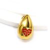 Brincos Femininos de Aço Titânio Banhados a Ouro, Estilo Francês, Estilo Ins, Elegantes, Cravejados com Diamantes, Formato de Gota, Nicho, High-end, All-match, Brincos em Arco
