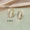 Brincos TEMU transfronteiriços novo estilo zircônia cúbica brincos de nicho de alta qualidade para mulheres brincos da moda e versáteis estilo francês
