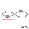 Soporte de anillo pulido de color acero inoxidable que retiene el color DIY Anillo Pinto anillo anillo cara del anillo horno oro incrustado perla soporte de anillo de apertura accesorios